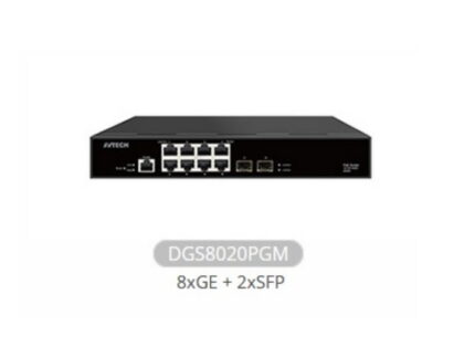 AVTECH 陞泰 DGS8020PGM 8 埠千兆 PoE 網路交換器