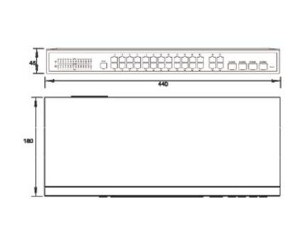 昇稅 HS-MSW244-B L2 網管型 24 埠 PoE 交換器