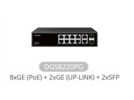 AVTECH 陞泰 DGS8220PG 8 埠千兆 PoE 網路交換器