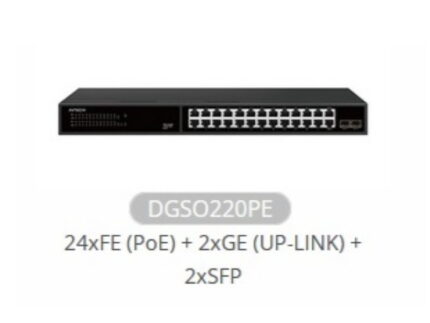 AVTECH 陞泰 DGSO220PE 24 埠百兆 PoE 網路交換器